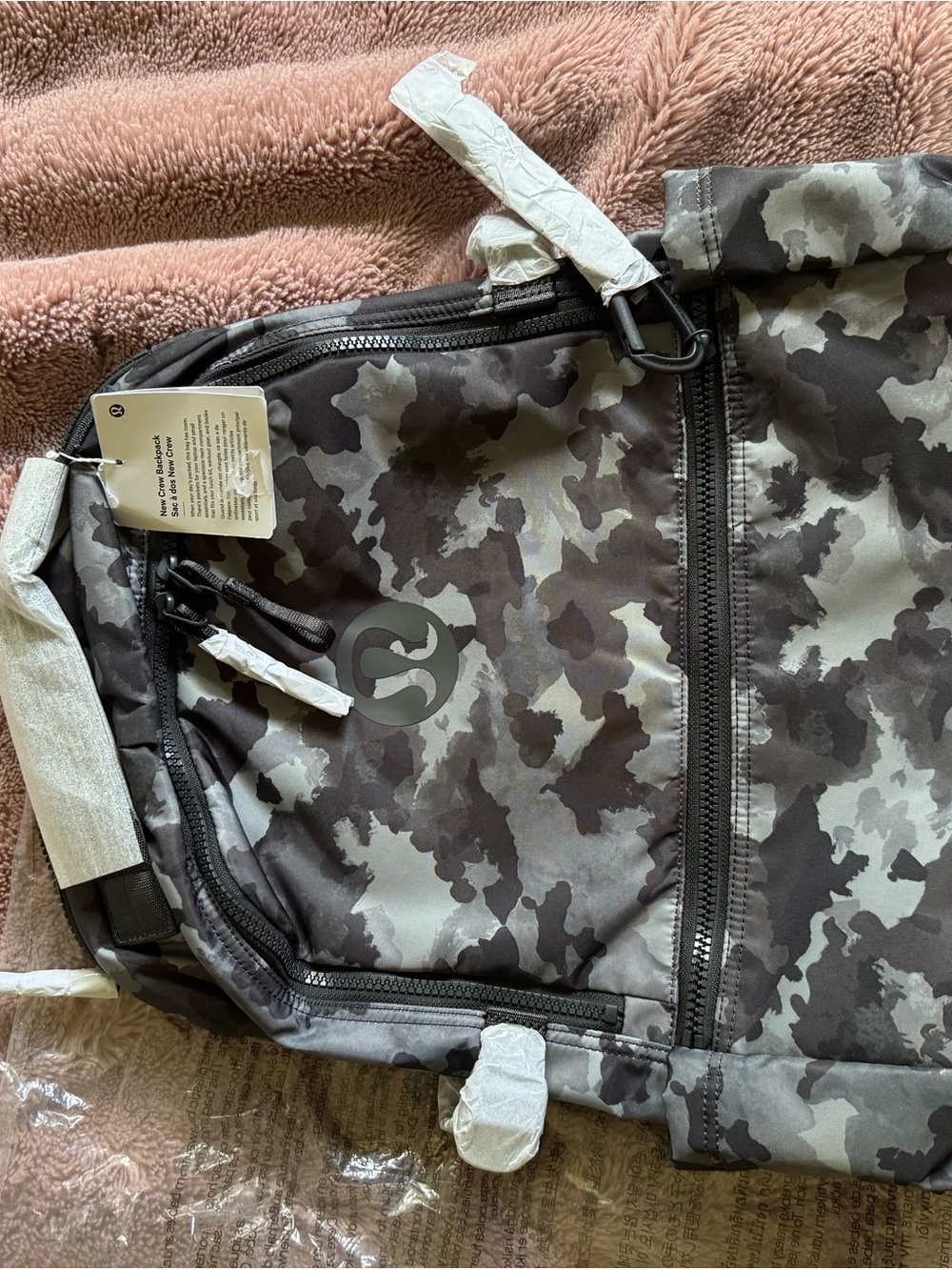 lululemon athletica  Black/Grey Camo Backpack